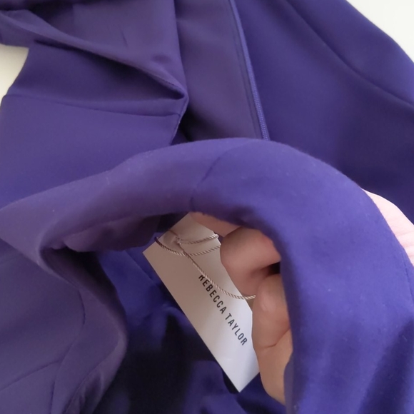 NWT Rebecca Taylor Caley Dress in Aubergine - Picture 13 of 13